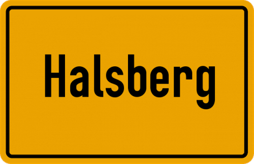 Ortsschild Halsberg