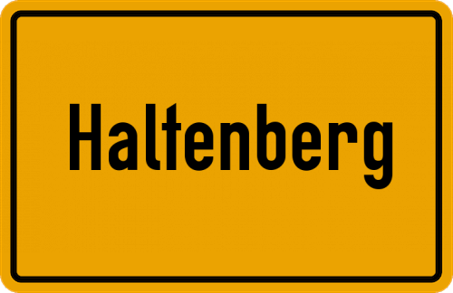 Ortsschild Haltenberg
