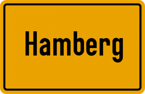 Ortsschild Hamberg