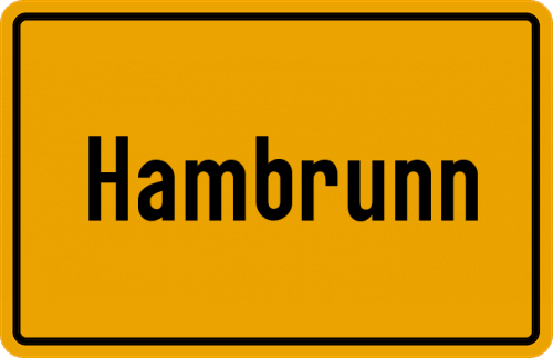 Ortsschild Hambrunn