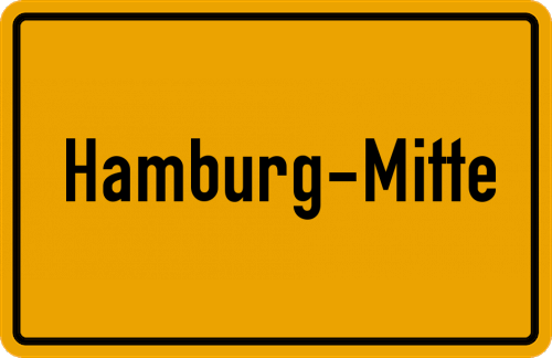 Ortsschild Hamburg-Mitte