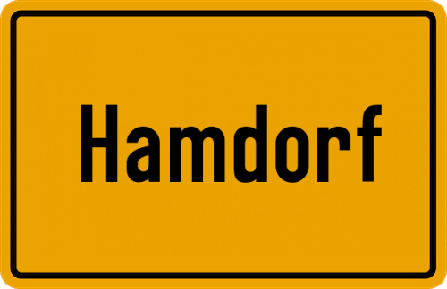 Ortsschild Hamdorf