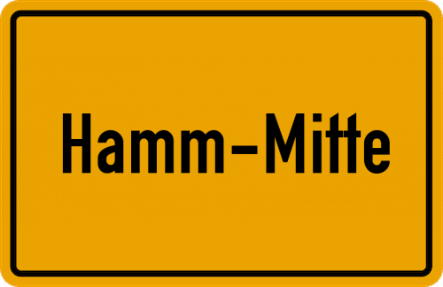 Ortsschild Hamm-Mitte