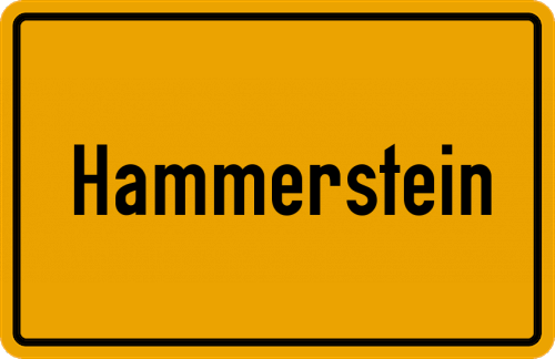 Ortsschild Hammerstein, Rhein