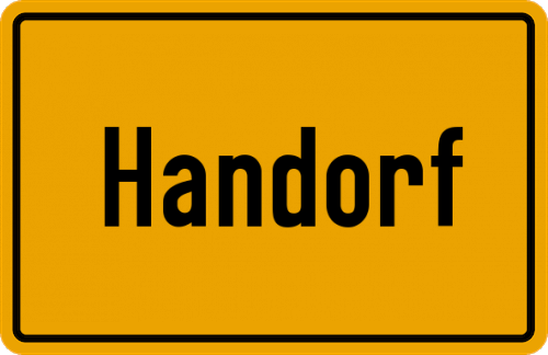 Ortsschild Handorf, Kreis Peine
