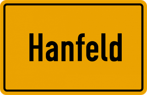 Ortsschild Hanfeld