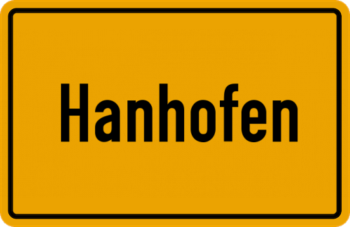 Ortsschild Hanhofen