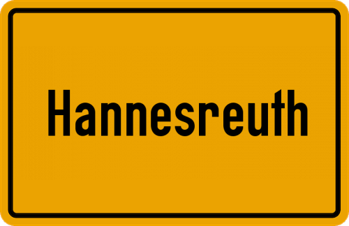 Ortsschild Hannesreuth