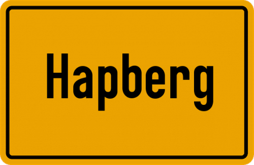 Ortsschild Hapberg, Starnberger See