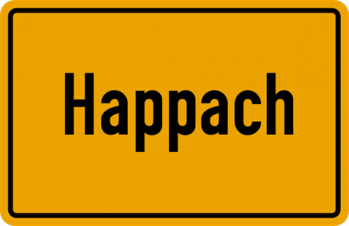Ortsschild Happach