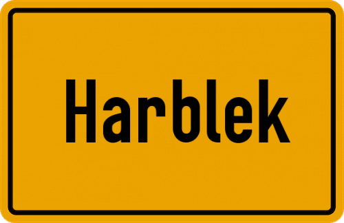 Ortsschild Harblek