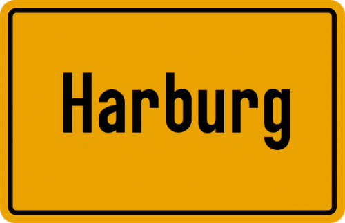 Ortsschild Harburg, Kreis Landau an der Isar