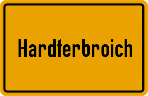 Ortsschild Hardterbroich
