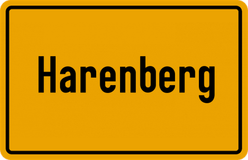 Ortsschild Harenberg