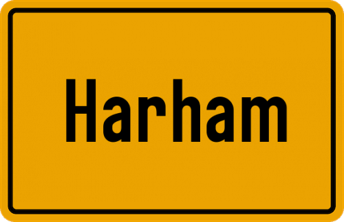 Ortsschild Harham, Oberbayern