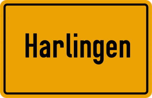 Ortsschild Harlingen