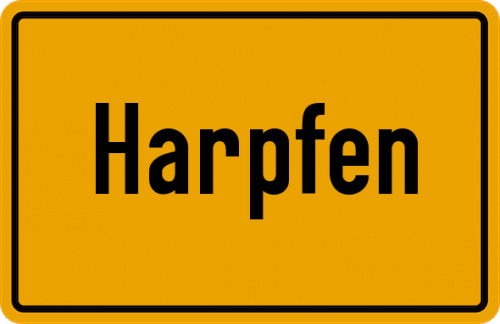 Ortsschild Harpfen, Niederbayern