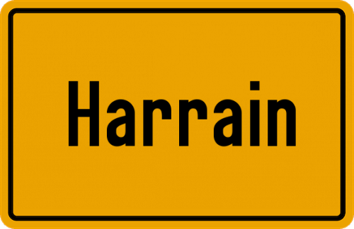Ortsschild Harrain