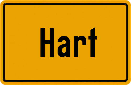 Ortsschild Hart, Kreis Mühldorf am Inn