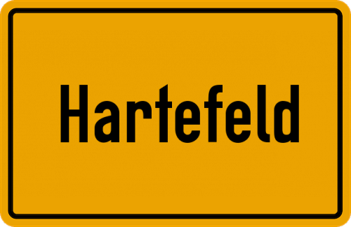 Ortsschild Hartefeld