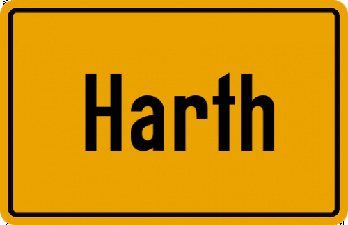 Ortsschild Harth, Kreis Büren, Westfalen
