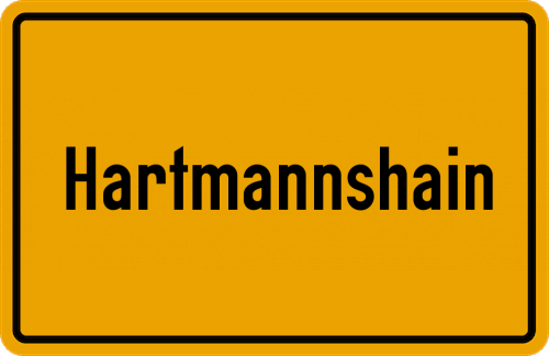 Ortsschild Hartmannshain