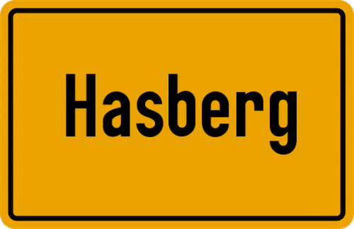 Ortsschild Hasberg