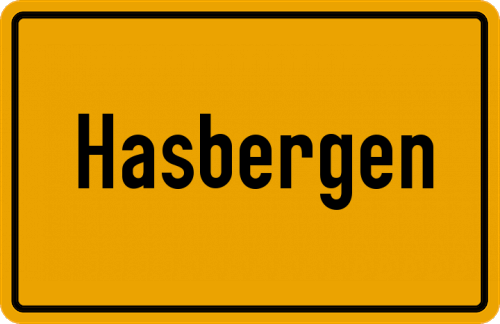 Ortsschild Hasbergen