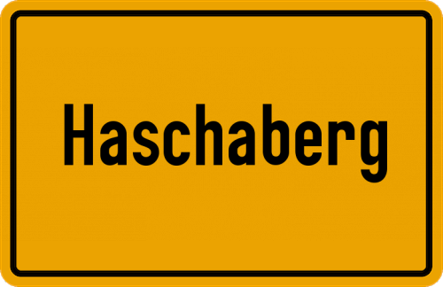 Ortsschild Haschaberg