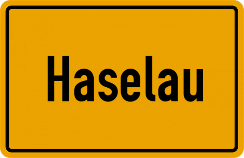 Ortsschild Haselau