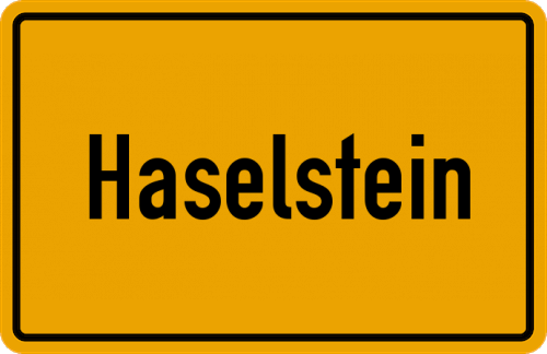 Ortsschild Haselstein