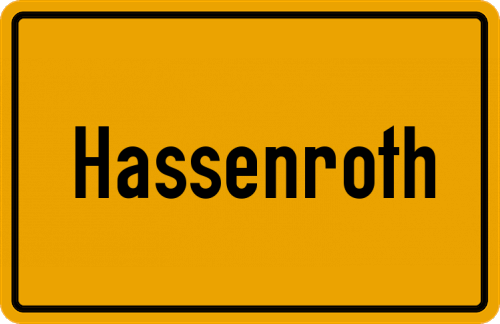 Ortsschild Hassenroth