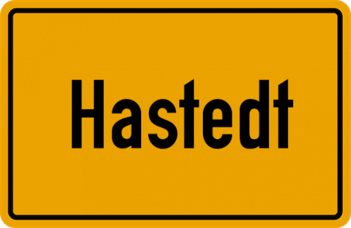 Ortsschild Hastedt, Wümme