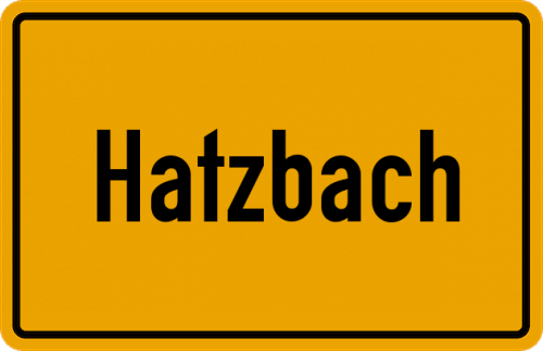 Ortsschild Hatzbach