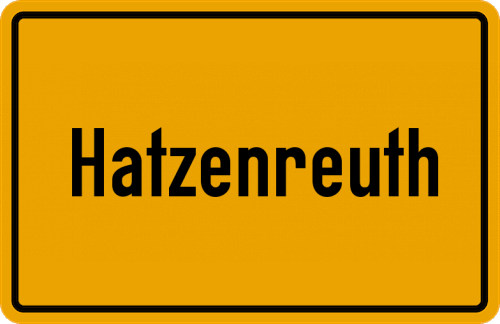 Ortsschild Hatzenreuth