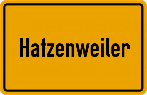 Ortsschild Hatzenweiler