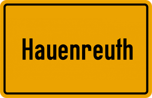 Ortsschild Hauenreuth