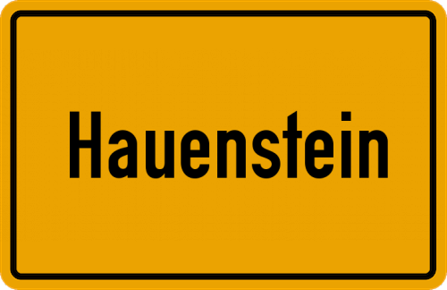 Ortsschild Hauenstein, Pfalz