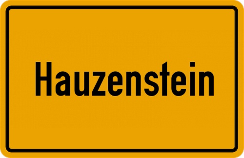 Ortsschild Hauzenstein
