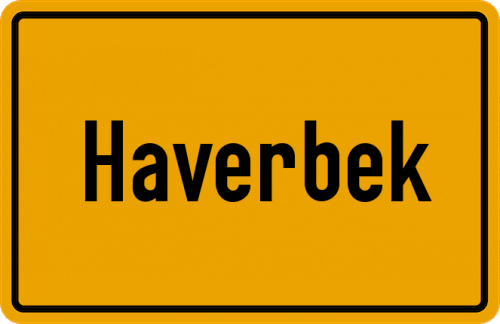 Ortsschild Haverbek