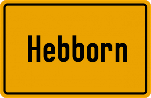 Ortsschild Hebborn