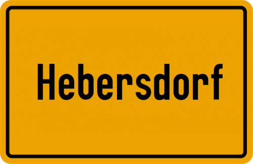 Ortsschild Hebersdorf