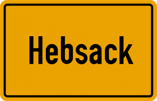 Ortsschild Hebsack