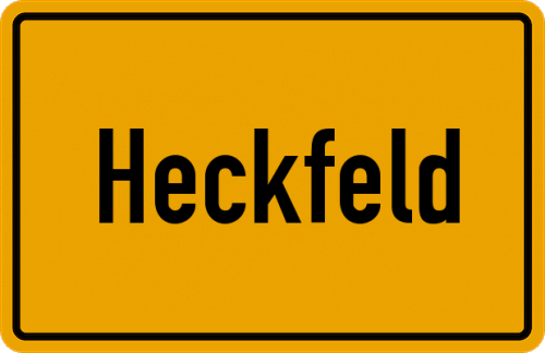 Ortsschild Heckfeld