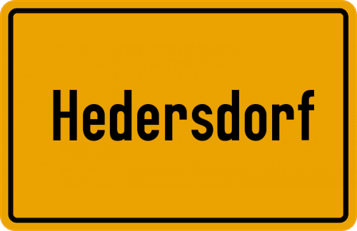 Ortsschild Hedersdorf