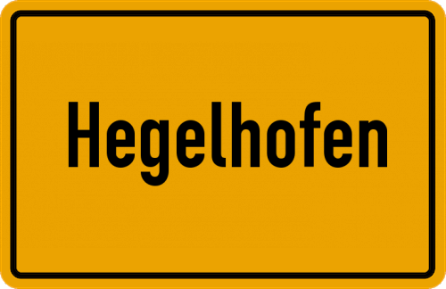 Ortsschild Hegelhofen