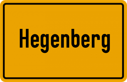 Ortsschild Hegenberg