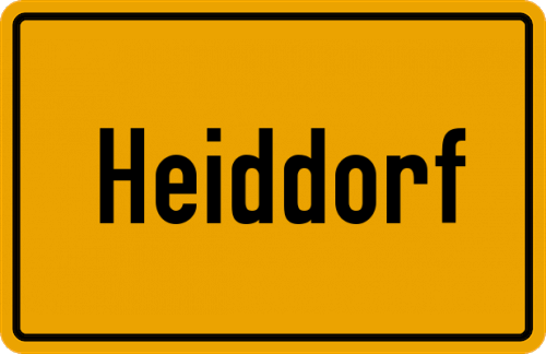 Ortsschild Heiddorf