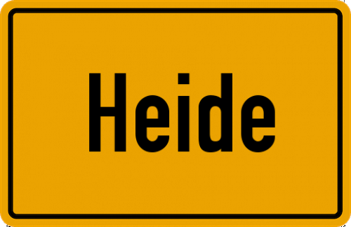 Ortsschild Heide