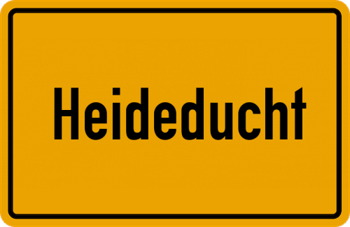 Ortsschild Heideducht, Holstein